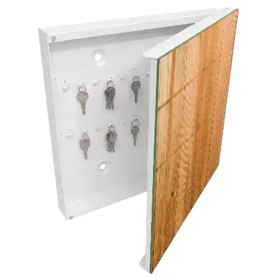 Designová skříňka na klíče Dřevěná textura