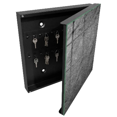 Designová skříňka na klíče v dekoru šedý kámen