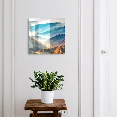 Designová skříňka na klíče Horská krajina