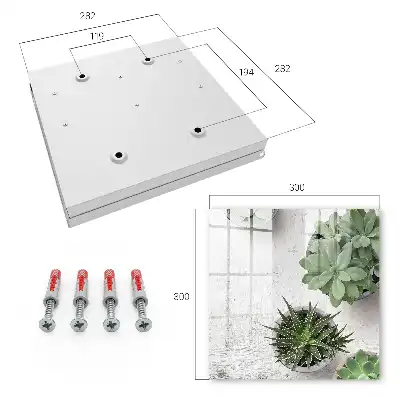 Designová skříňka na klíče Zelené sukulenty