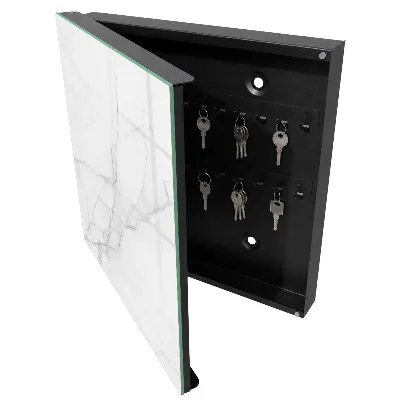 Skříňka na klíče v mramorovém designu