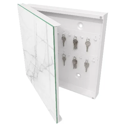 Skříňka na klíče v mramorovém designu