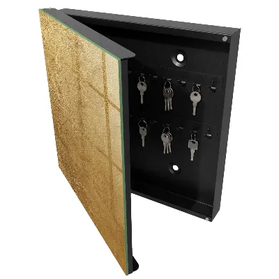 Designová skříňka na klíče v provedení teplá textura