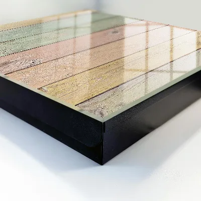 Skříňka na klíče v designu pastelových prken