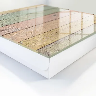 Skříňka na klíče v designu pastelových prken