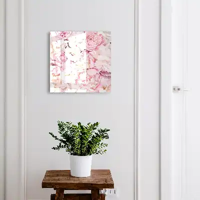 Designová skříňka na klíče Pastelové květiny