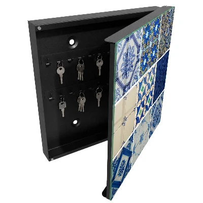 Krabička na klíče s motivem dlaždic Azulejos