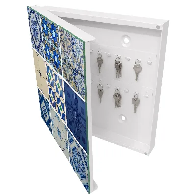 Krabička na klíče s motivem dlaždic Azulejos