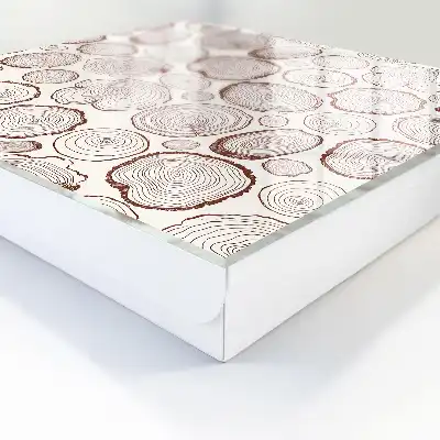 Designová skříňka na klíče Dřevěné letokruhy