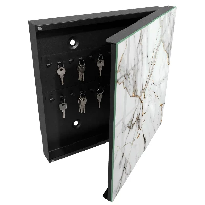Skříňka na klíče v mramorovém designu