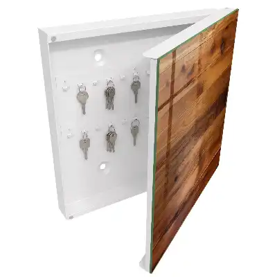 Designová skříňka na klíče Dřevěná prkna