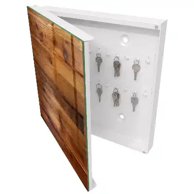 Designová skříňka na klíče Dřevěná prkna