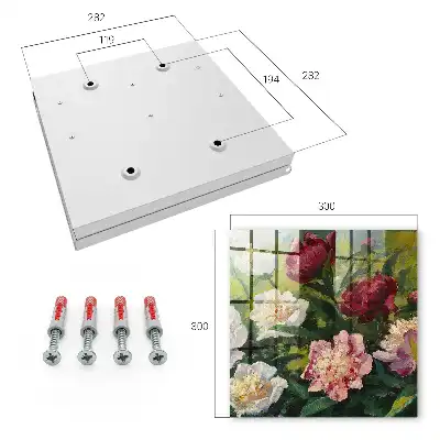 Designová skříňka na klíče Barevné květiny