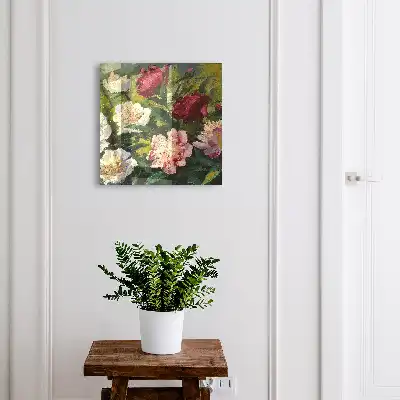 Designová skříňka na klíče Barevné květiny
