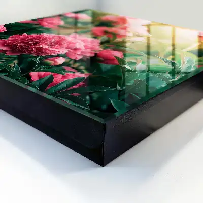 Designová skříňka na klíče Růžové pivoňky