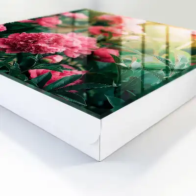 Designová skříňka na klíče Růžové pivoňky