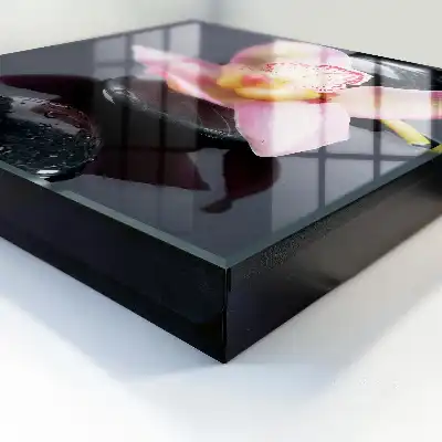 Designová skříňka na klíče Orchidej a kameny
