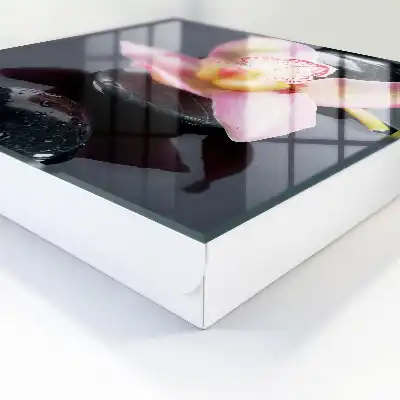 Designová skříňka na klíče Orchidej a kameny