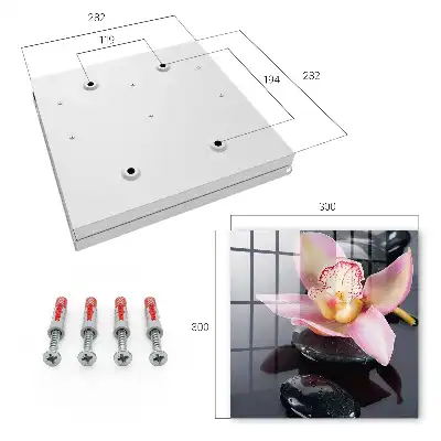 Designová skříňka na klíče Orchidej a kameny