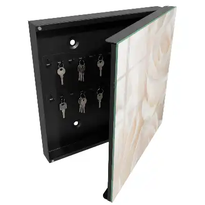 Designová skříňka na klíče Krémové růže