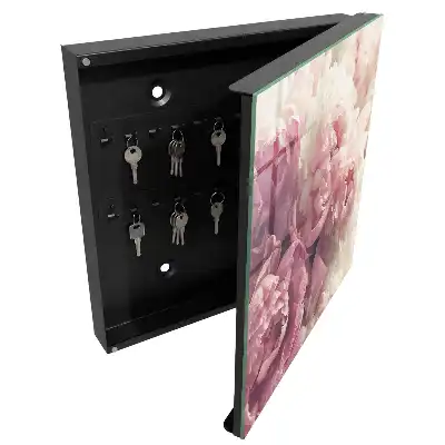 Designová skříňka na klíče Pivoňky