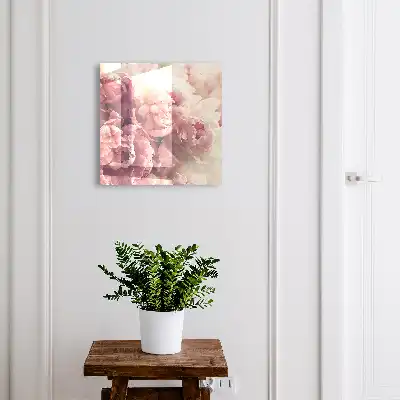 Designová skříňka na klíče Pivoňky