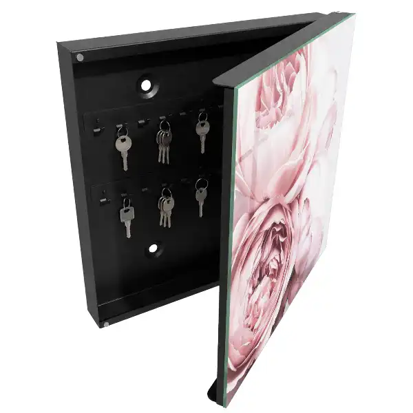Designová skříňka na klíče Růžová krása