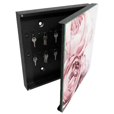 Designová skříňka na klíče Růžová krása