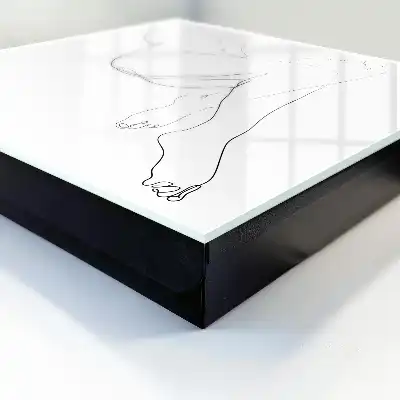 Designová skříňka na klíče Žena line art