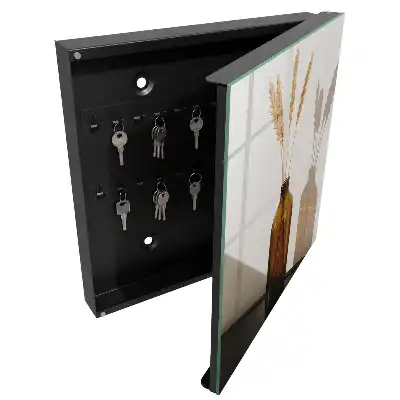 Designová skříňka na klíče Láhev obilí