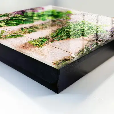 Designová skříňka na klíče Zelené bylinky