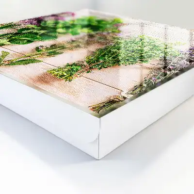 Designová skříňka na klíče Zelené bylinky