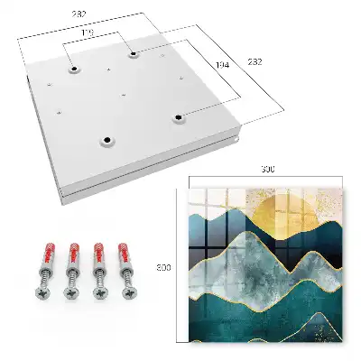 Designová skříňka na klíče Horská abstrakce