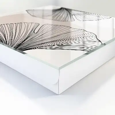 Designová skříňka na klíče Černé listy