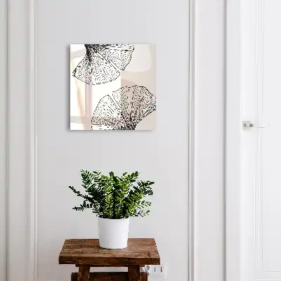 Designová skříňka na klíče Černé listy