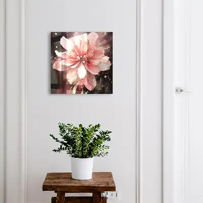 Designová skříňka na klíče Růžový květ