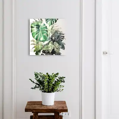Designová skříňka na klíče Exotické listy