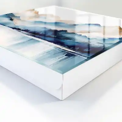 Designová skříňka na klíče Hory akvarel