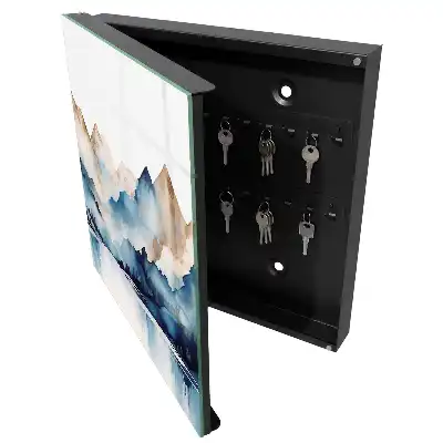 Designová skříňka na klíče Hory akvarel