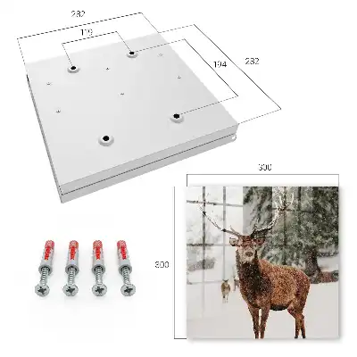 Designová skříňka na klíče Zimní jelen