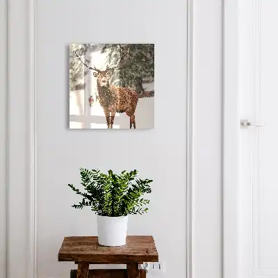 Designová skříňka na klíče Zimní jelen