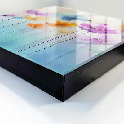 Designová skříňka na klíče Barevné květiny