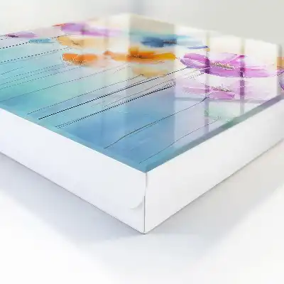 Designová skříňka na klíče Barevné květiny