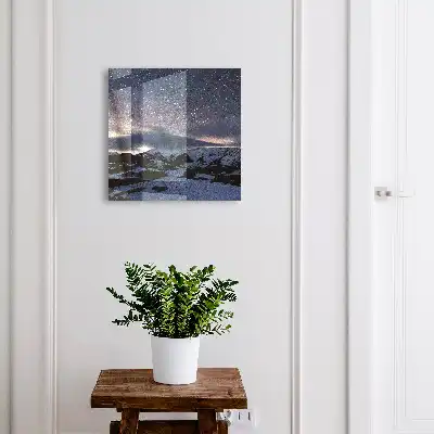 Designová skříňka na klíče Noční hory