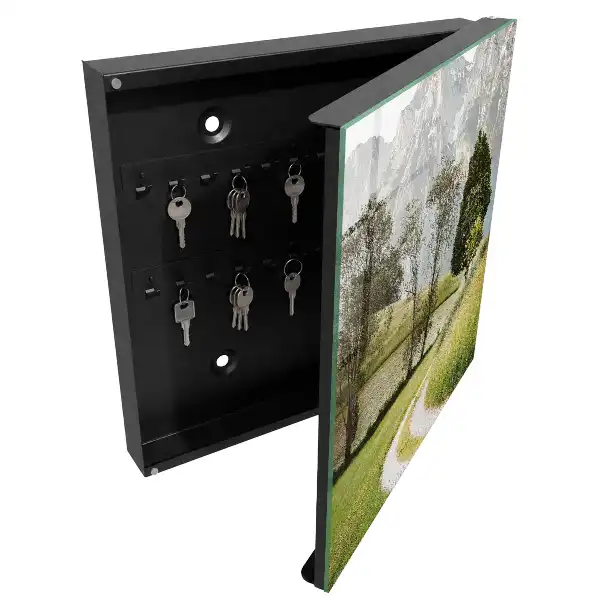 Designová skříňka na klíče Horská krajina