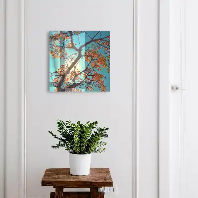 Designová skříňka na klíče Podzimní strom