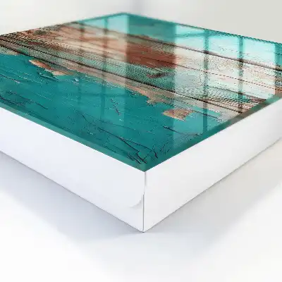 Designová skříňka na klíče Tyrkysové dřevo