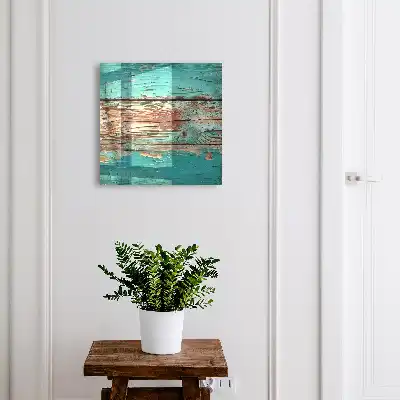 Designová skříňka na klíče Tyrkysové dřevo