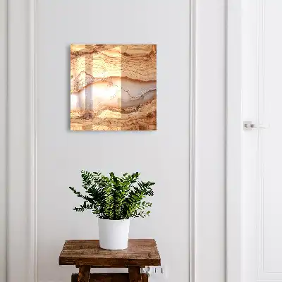 Designová skříňka na klíče Dřevěný vzor