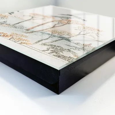 Designová skříňka na klíče s motivem japonské krajiny